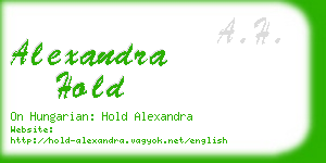 alexandra hold business card